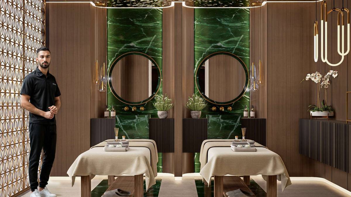 Holistic spa treatment rooms
