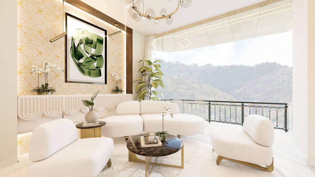 Residence living room with Versace interiors